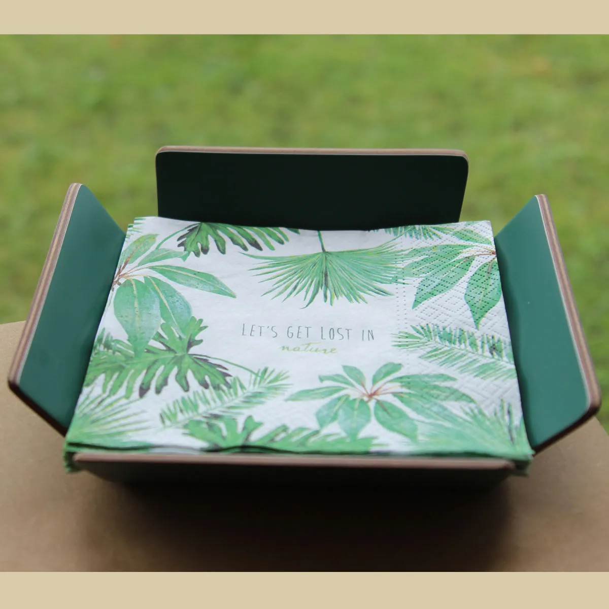 Bruno Evrard Corbeille Verte De Table En Bois - Corbeille à Pain