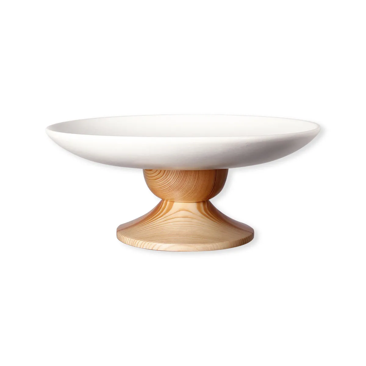 bruno evrard Coupe sur pied blanc et bois - Collection Scarla bruno evrard Coupe sur pied blanc et bois - Collection Scarla