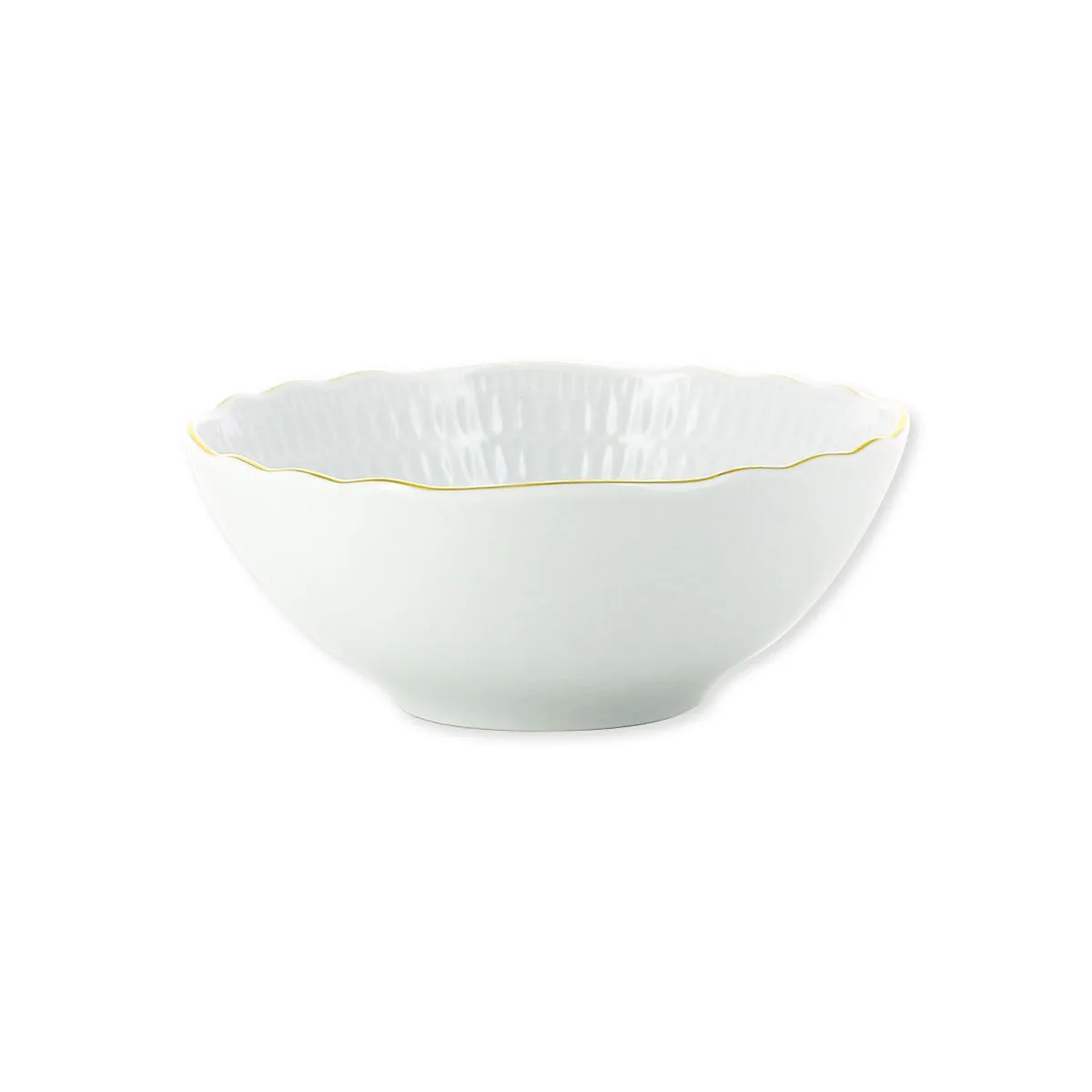 bruno evrard Coupelle en porcelaine blanche filet or 17cm - SILONA