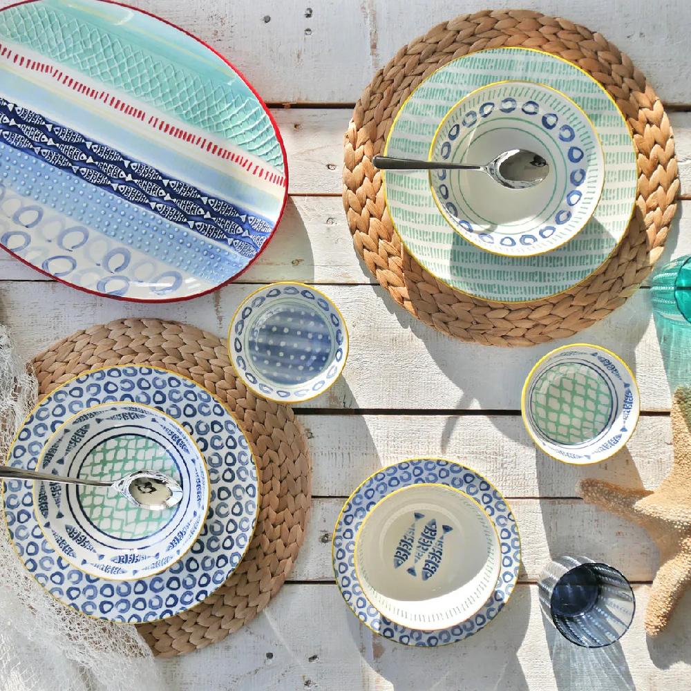 Bruno Evrard Coupelle En Porcelaine - Vaisselle Estivale - LAGUNA