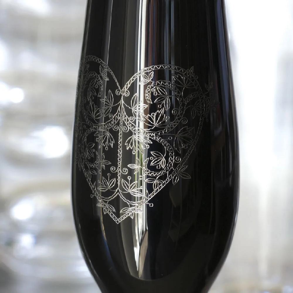 Bruno Evrard Flûte à Champagne Design - Motif Coeur - Sandra - 21CL