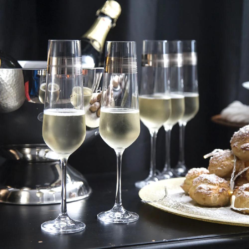 Bruno Evrard Flûte à Champagne Platine En Verre - Verrerie Design