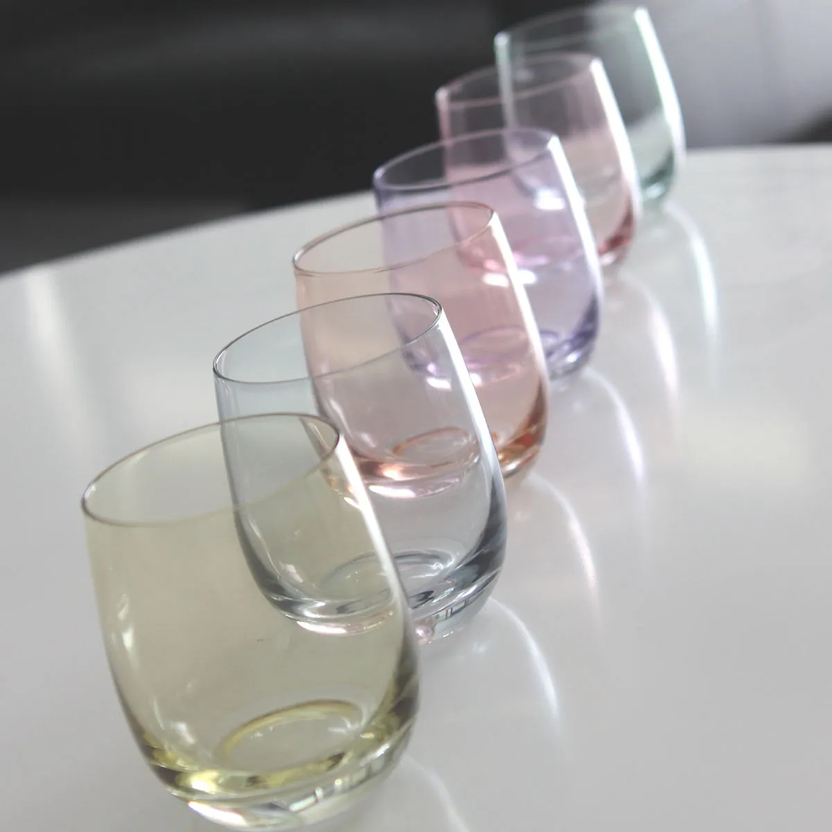 Bruno Evrard GLOSSY Gobelets Bas Couleurs Assorties En Verre 25cl