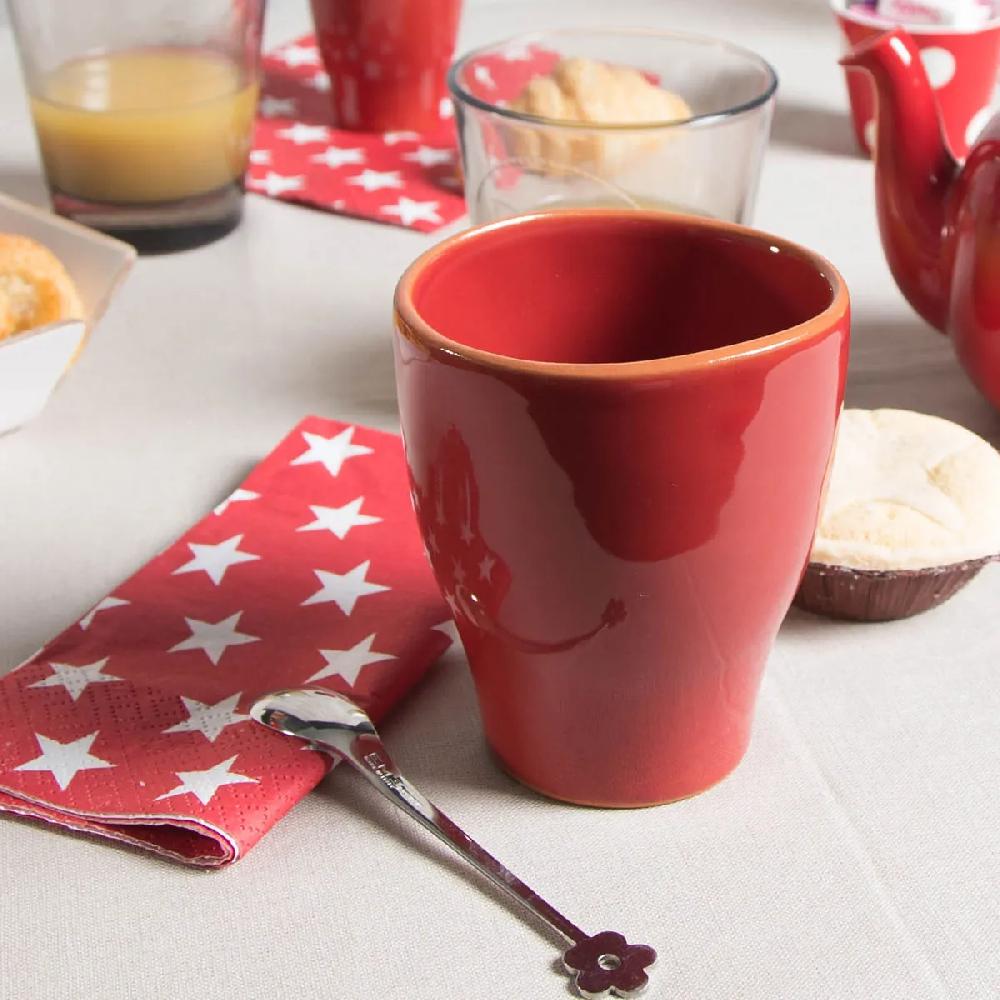 Bruno Evrard Gobelet à Thé En Céramique Rouge - 30cl - Vaisselle Design Et Chic