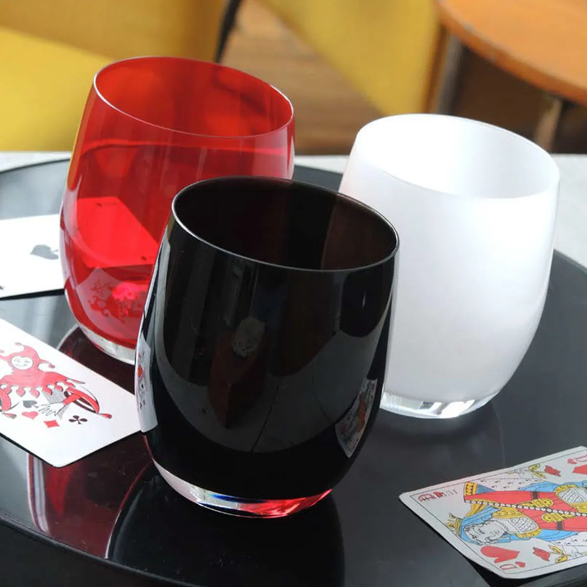 Bruno Evrard Gobelet En Verre Coloré (Noir) - Forme Arrondie - 33CL