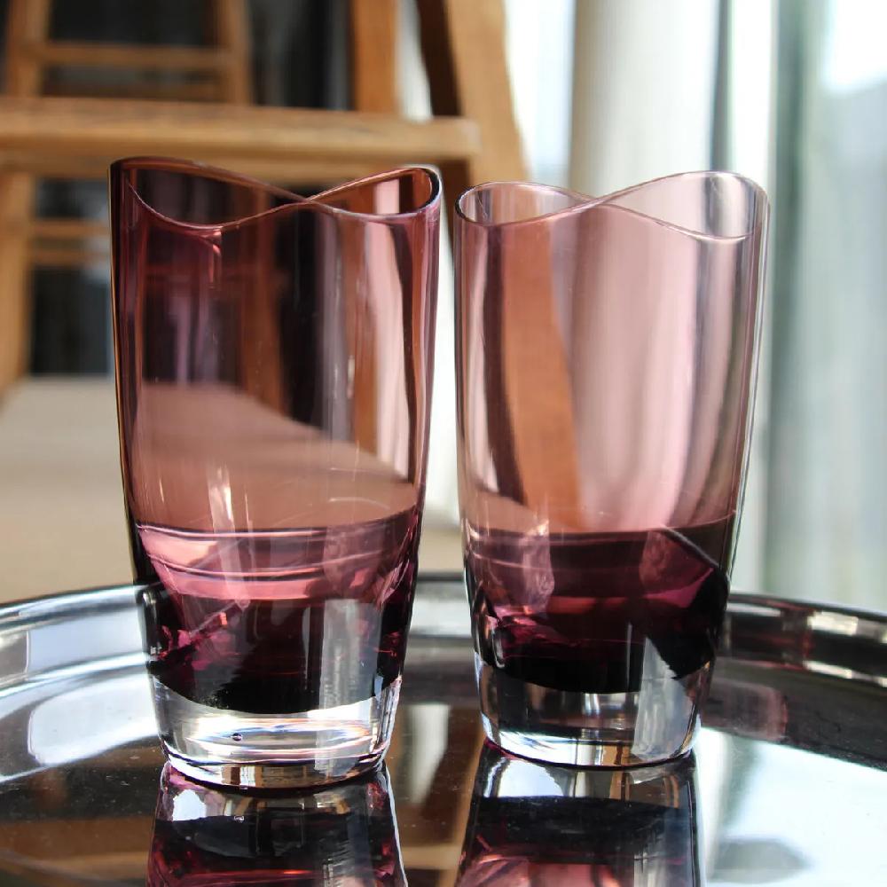 Bruno Evrard Gobelet Haut SCHUSS Améthyste De 31cl En Verre Coloré