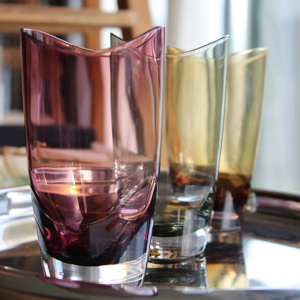Bruno Evrard Gobelet Haut SCHUSS Améthyste De 31cl En Verre Coloré