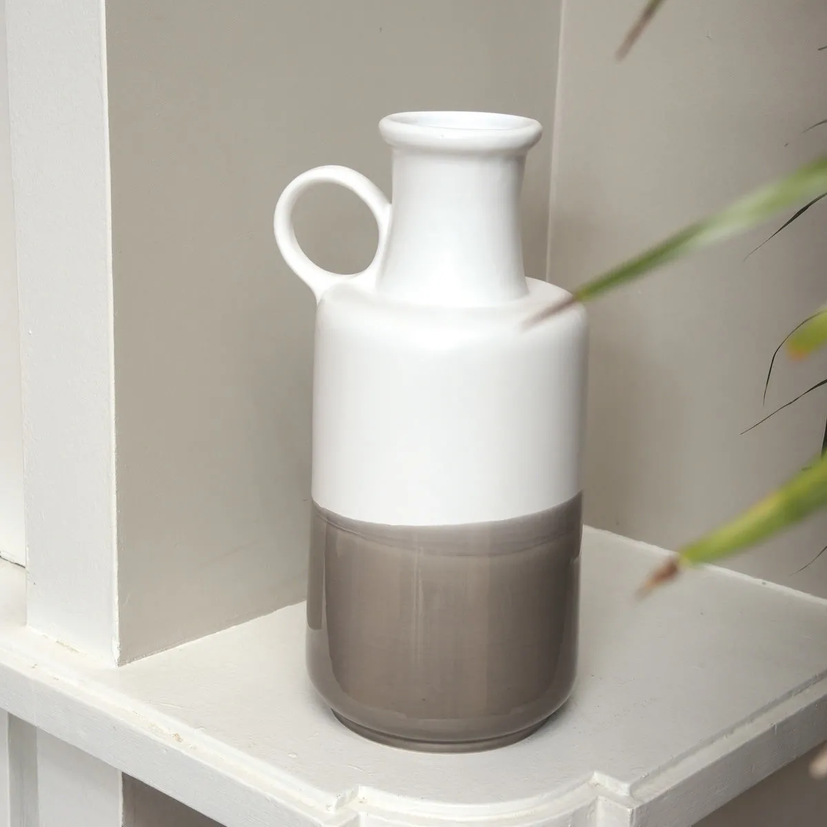 Bruno Evrard Grand Vase Beige En Céramique - Objet De Décoration