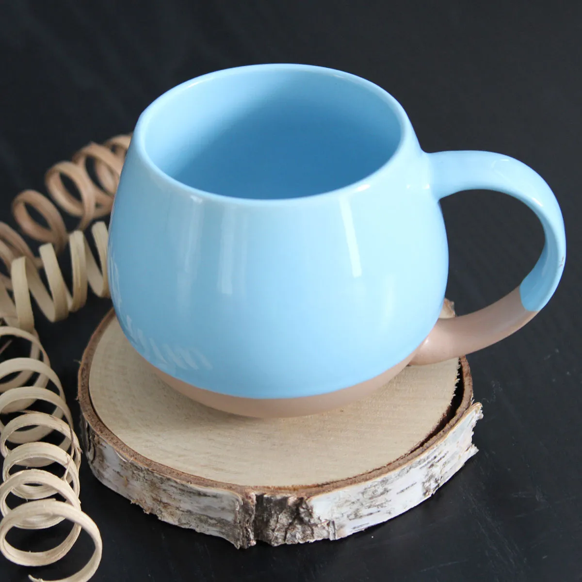 Bruno Evrard Mug Bicolore Bleu Ciel En Grès ECLIPSE 45cl - Tendance