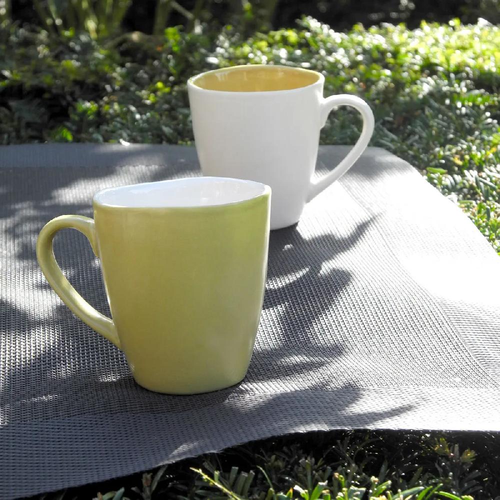 Bruno Evrard Mug Couleur Vert Anis - Faïence Colorée - Vaisselle Tendance Et Chic