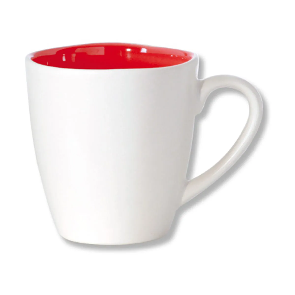 bruno evrard Mug Rouge et Blanc en Faïence Design et Chic - 18cl