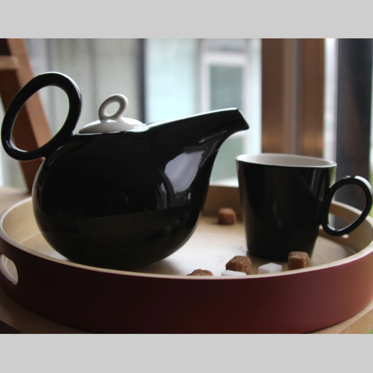 Bruno Evrard Mugs Noirs En Porcelaine 30cl - Lot De 4