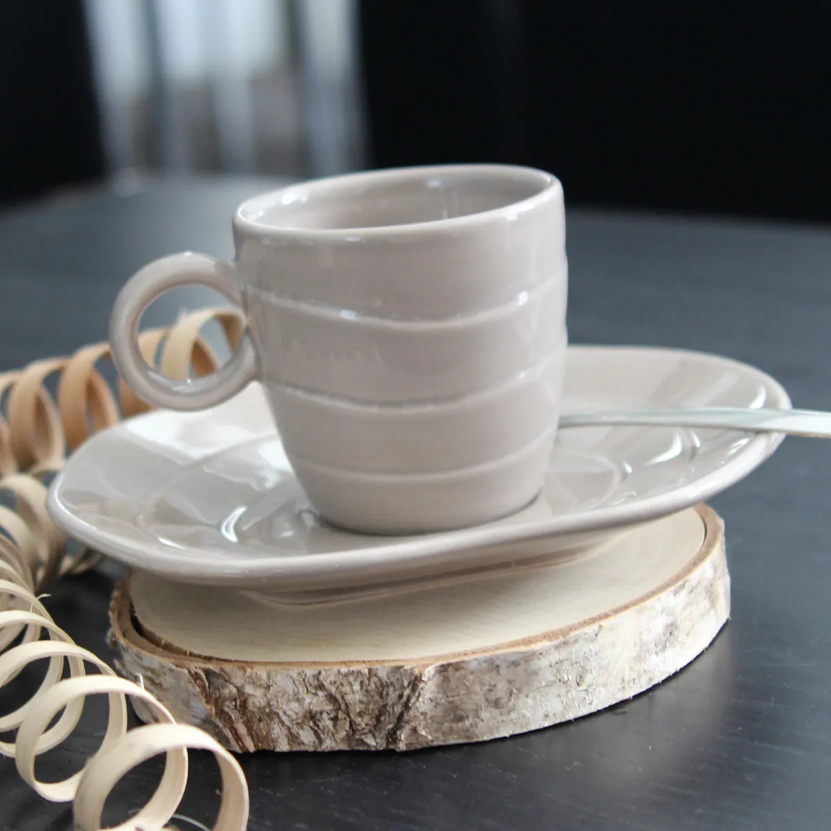 Bruno Evrard Paire-tasse à Café En Céramique 15cl Beige