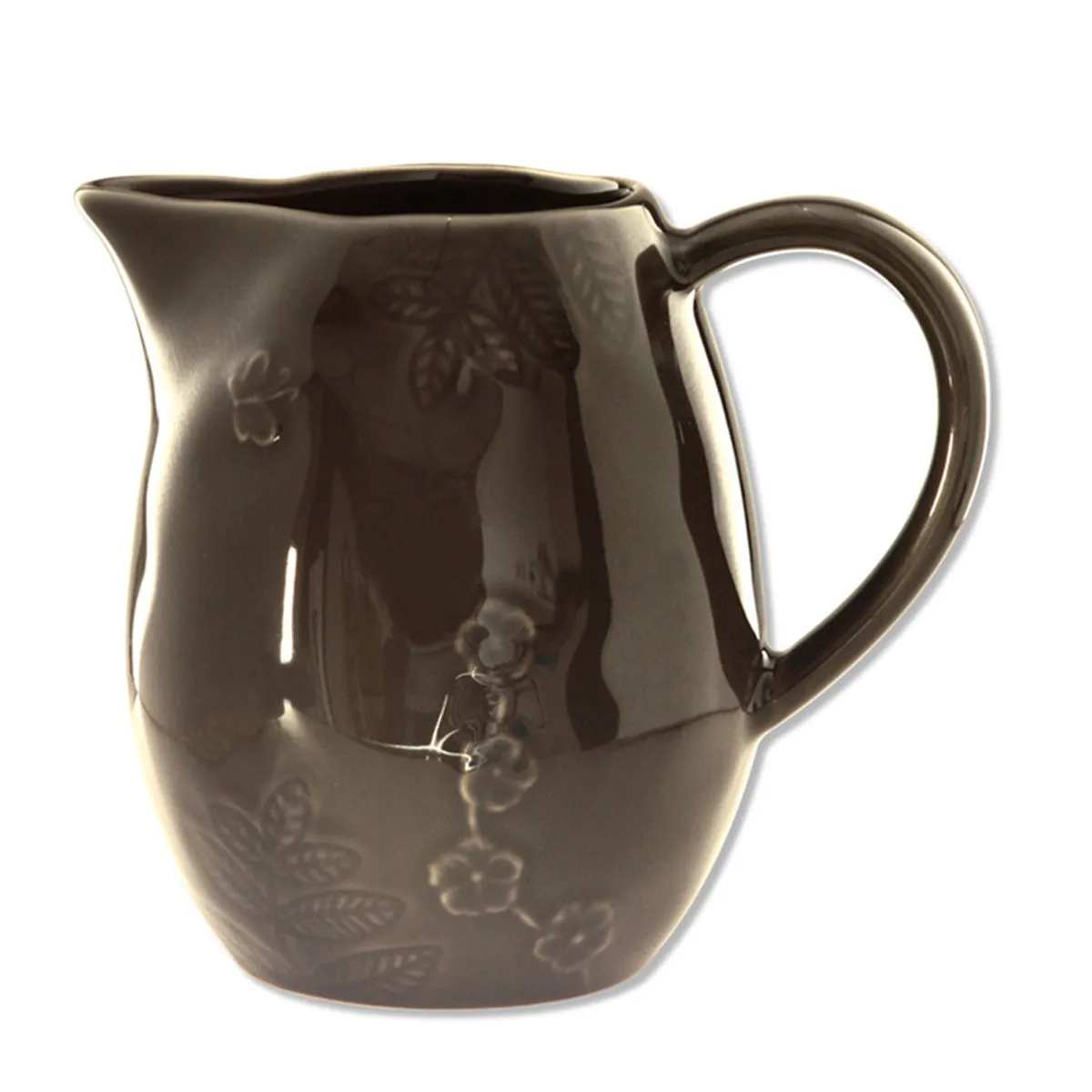 bruno evrard Pichet taupe en faïence 1 1L - Vaisselle Charme