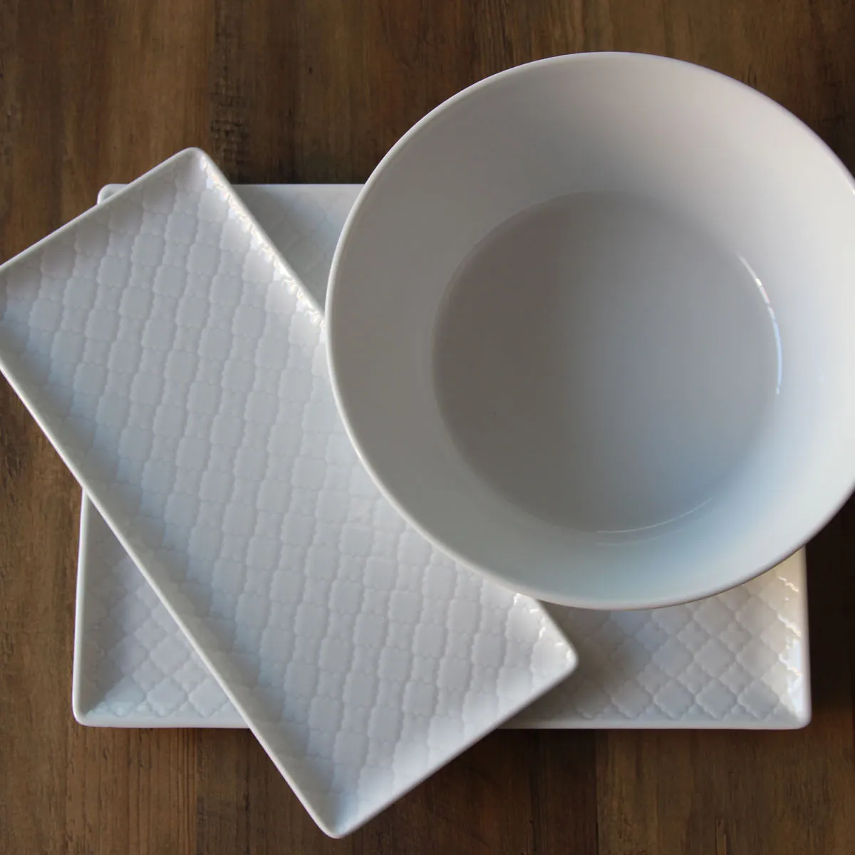 Bruno Evrard Plat à Cake Blanc MOUNIA En Porcelaine 28.2x13cm