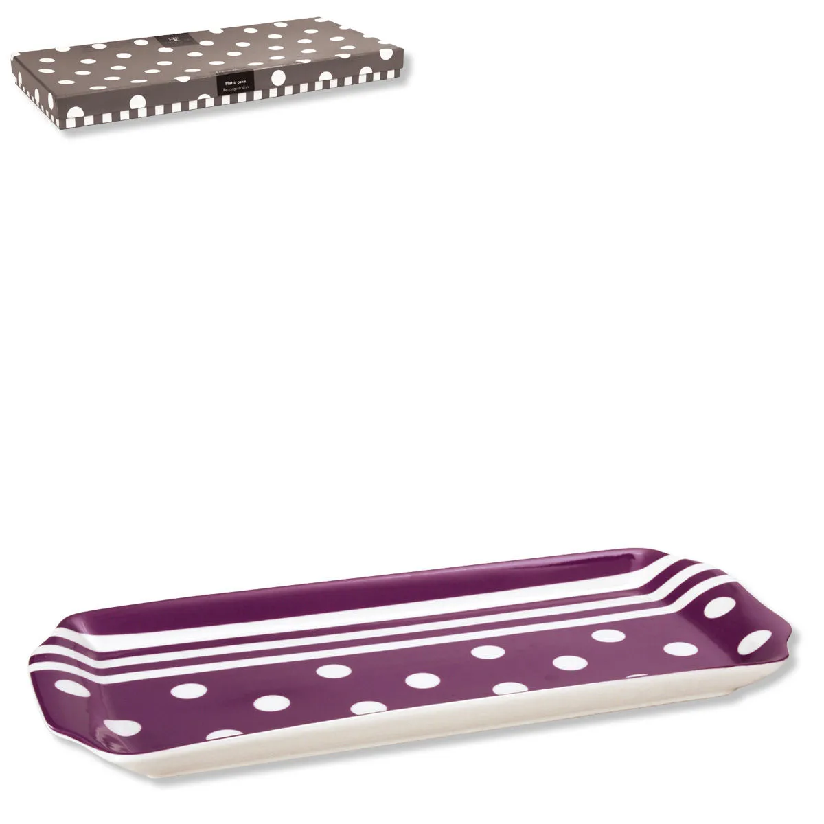 bruno evrard Plat à cake en porcelaine FRESHNESS 36x16cm