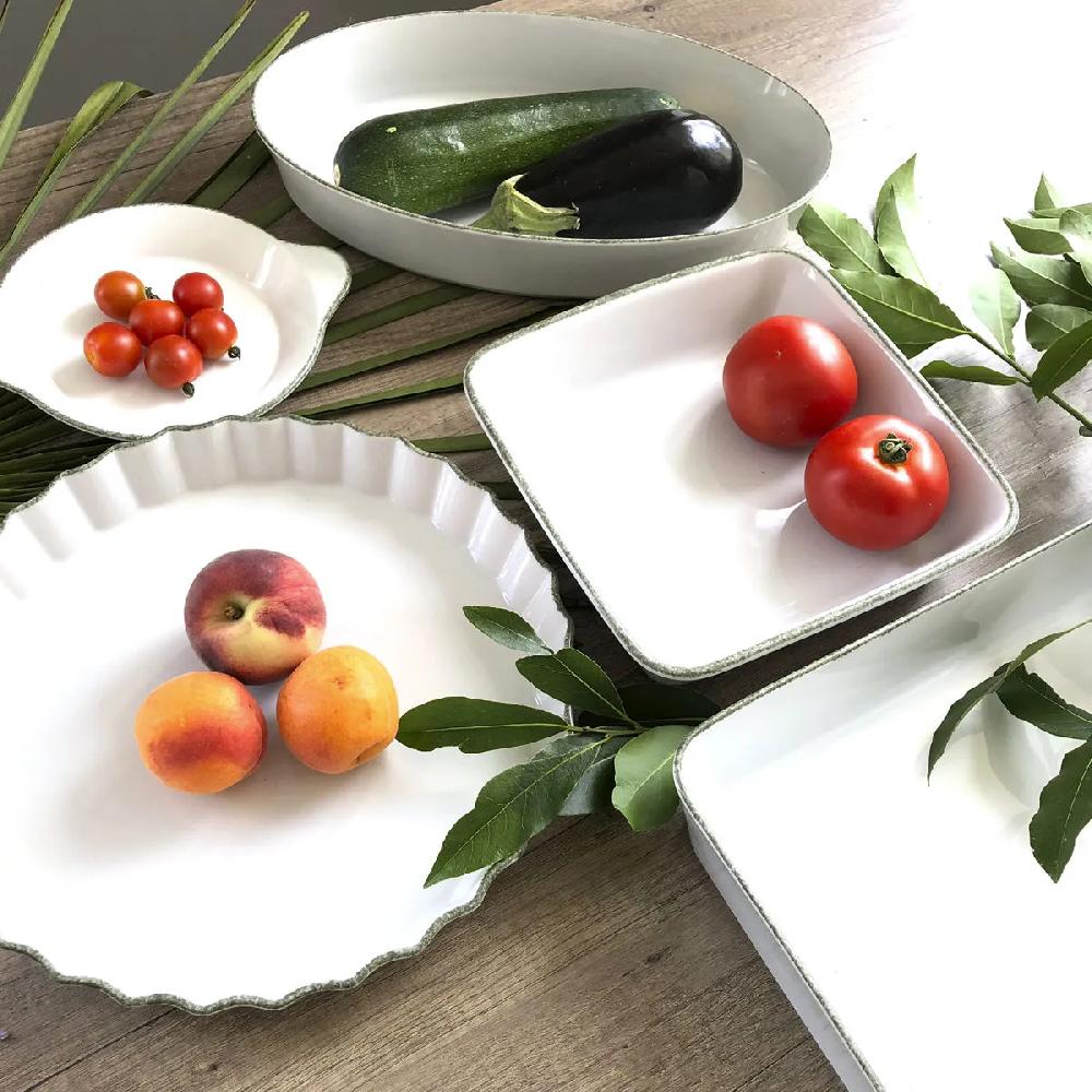 Bruno Evrard Plat à Four Carré En Porcelaine - Plat à Gratins - REMI