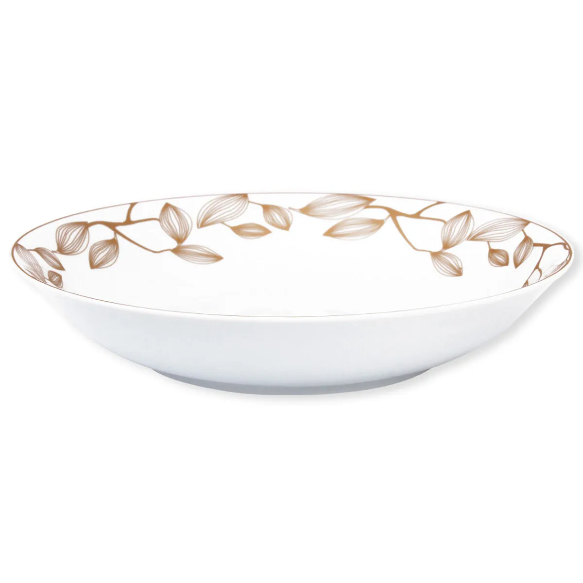 bruno evrard Plat creux en porcelaine et à motifs (fleur de lys)