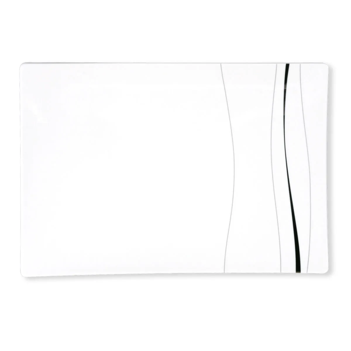 bruno evrard Plat rectangulaire en porcelaine 39x27cm