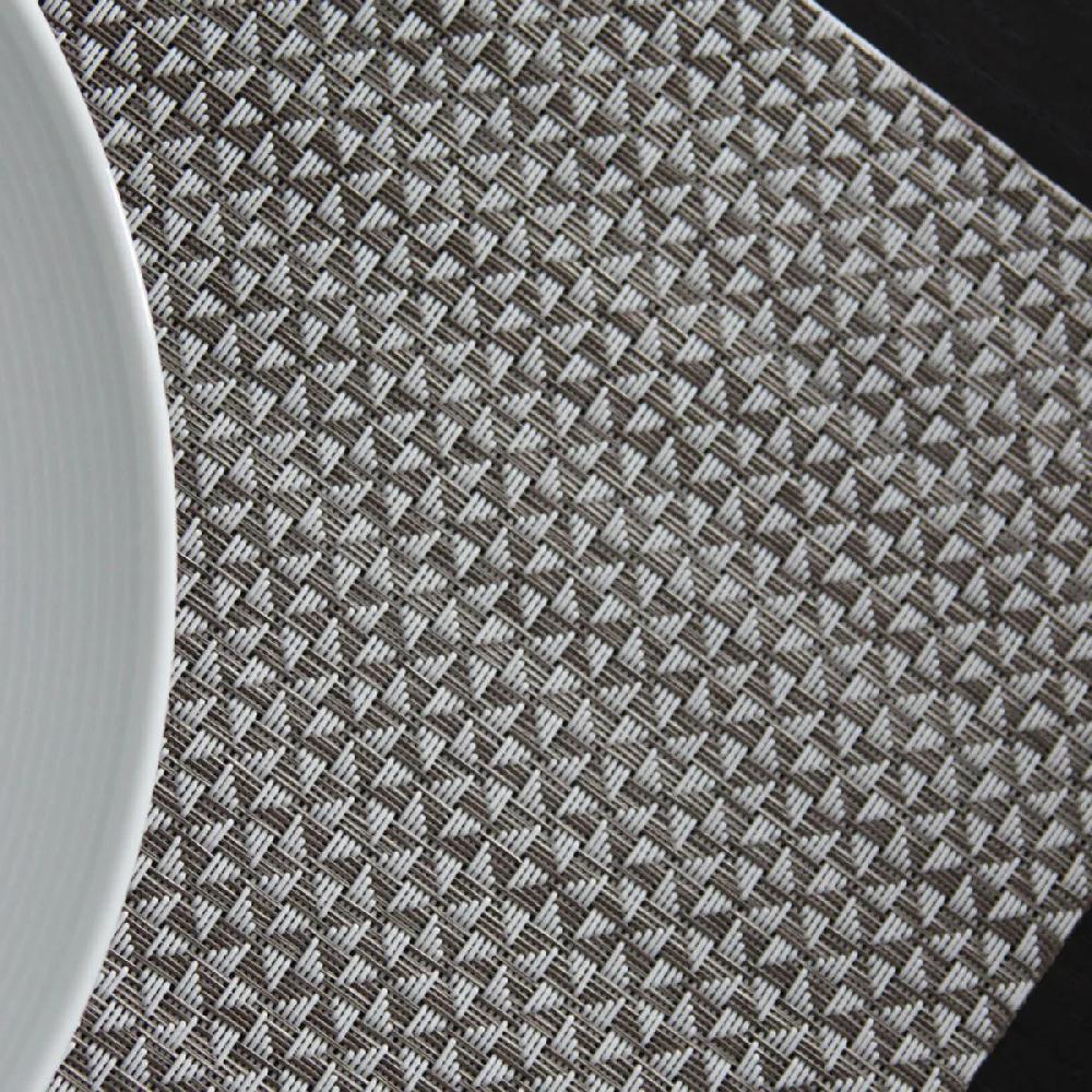 Bruno Evrard Set De Table REVERSO De 45x30cm - Décor Diamants Taupes