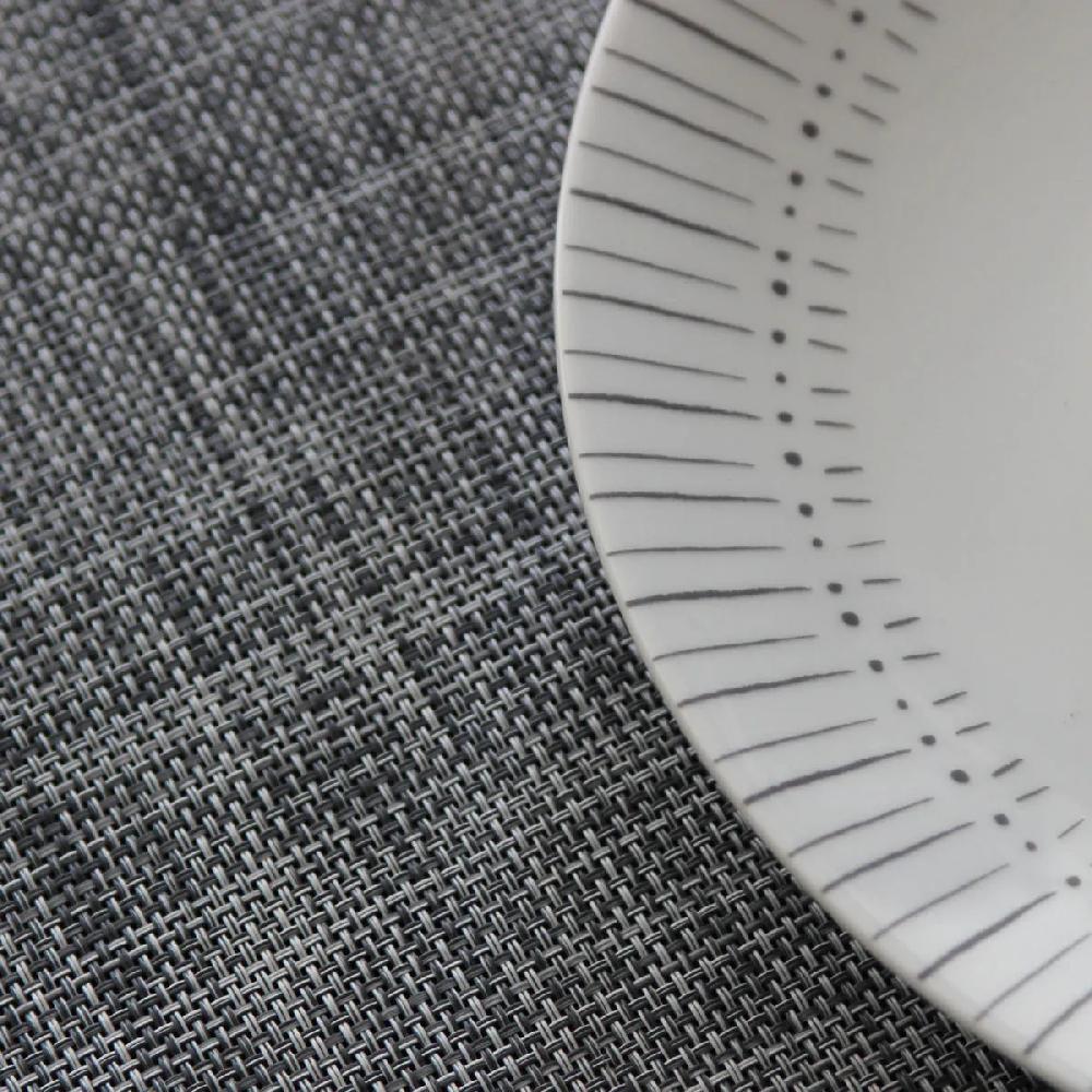 Bruno Evrard Set De Table REVERSO De 45x30cm - Décor Hachures Grises