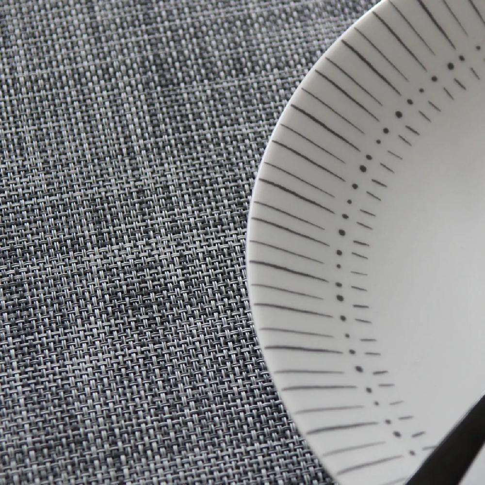 Bruno Evrard Set De Table REVERSO De 45x30cm - Décor Hachures Grises