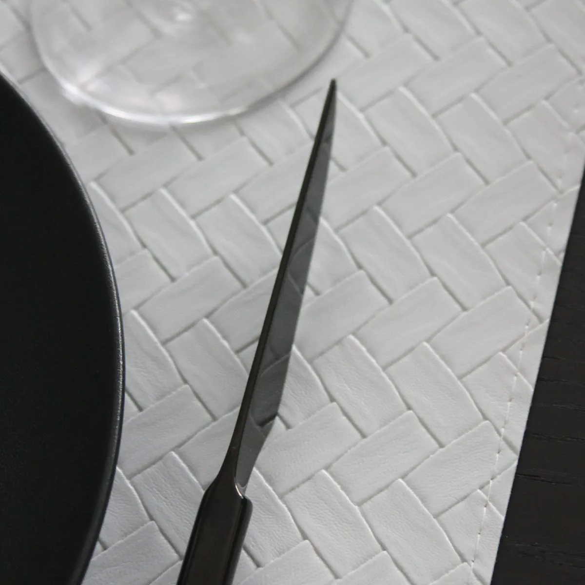 Bruno Evrard Set De Table REVERSO De 45x30cm - Décor Tresse Ivoire