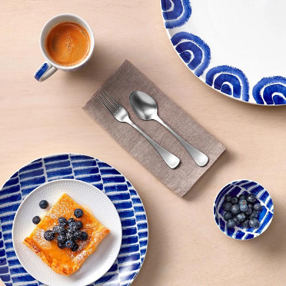 Bruno Evrard SUOMI - Assiette Dessert Décor Bleu 20cm - Porcelaine