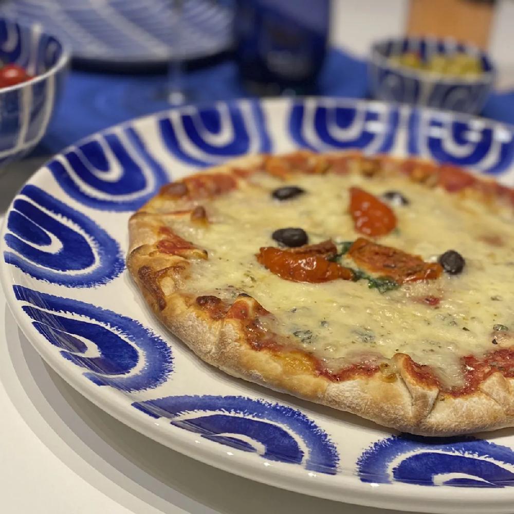 Bruno Evrard SUOMI - Assiette Plate 27cm - Porcelaine Décorée Bleue