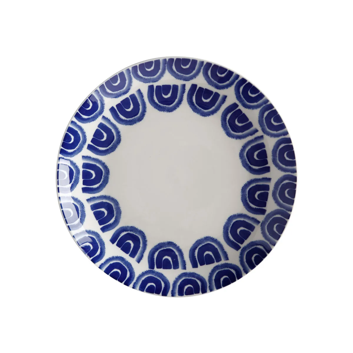 bruno evrard SUOMI - assiette plate 27cm - porcelaine décorée bleue