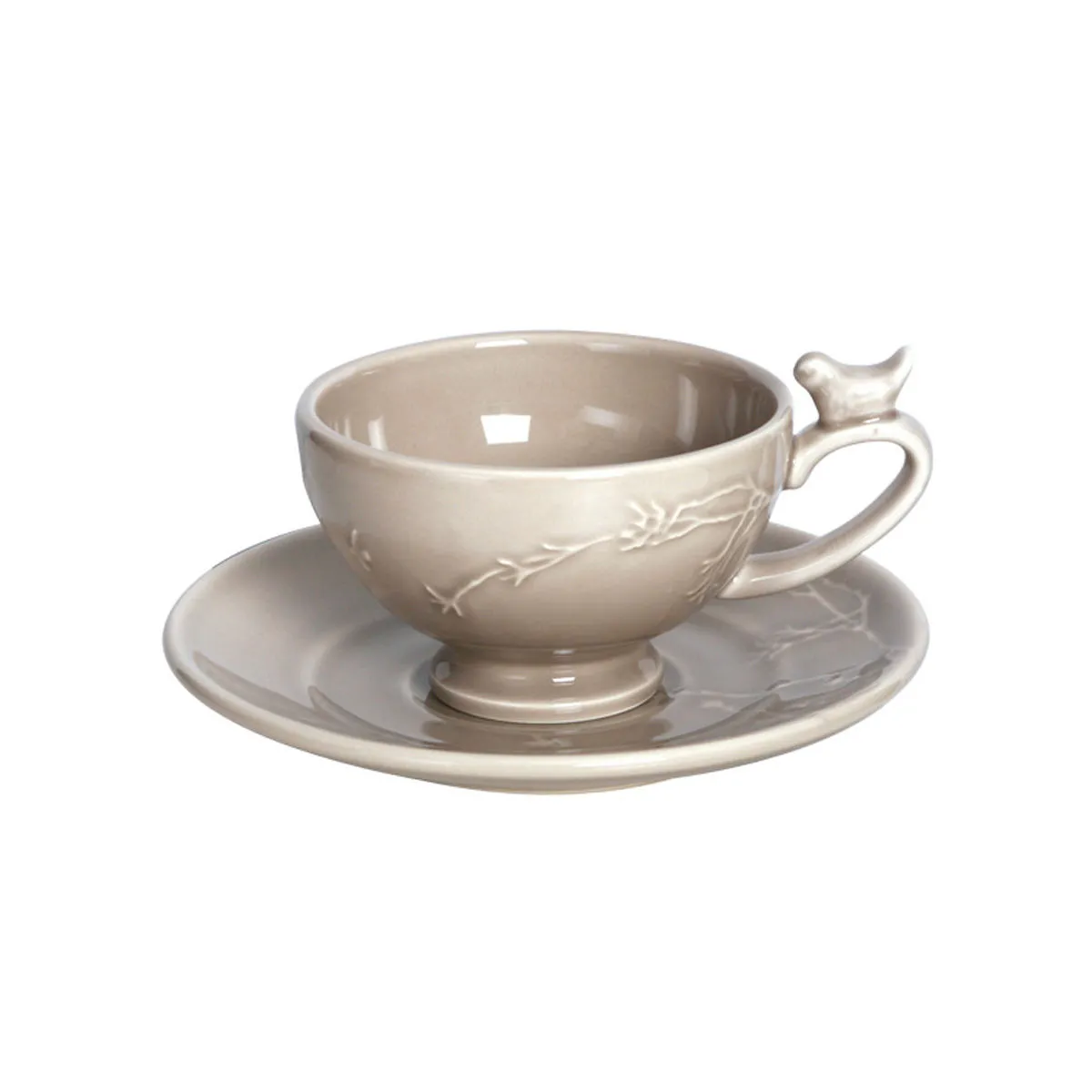 bruno evrard Tasse à café en faïence mastic 20cl - Vaisselle Chic