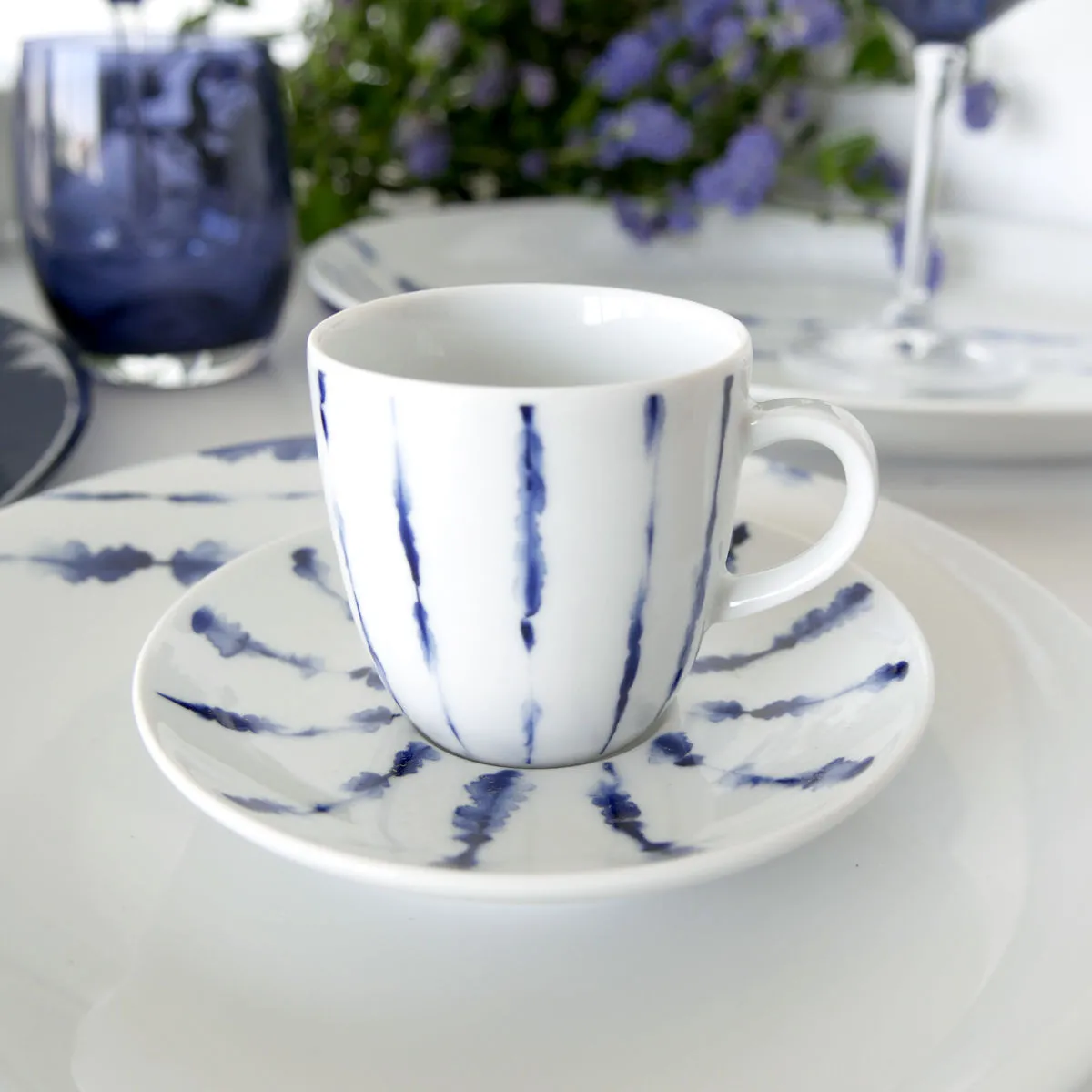 Bruno Evrard Tasse à Café En Porcelaine Décor Bleu 10cl - AZURA