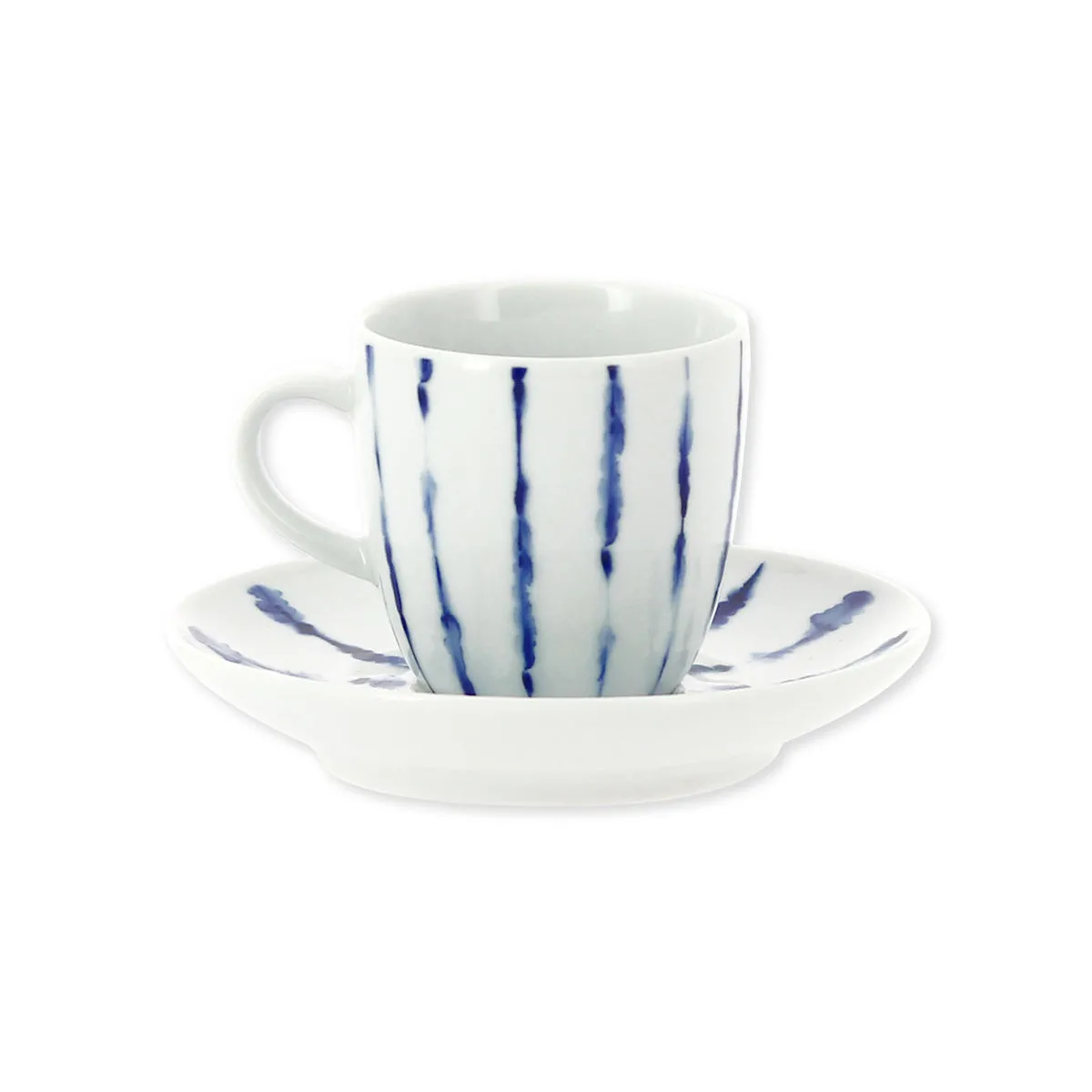 bruno evrard Tasse à café en porcelaine décor bleu 10cl - AZURA