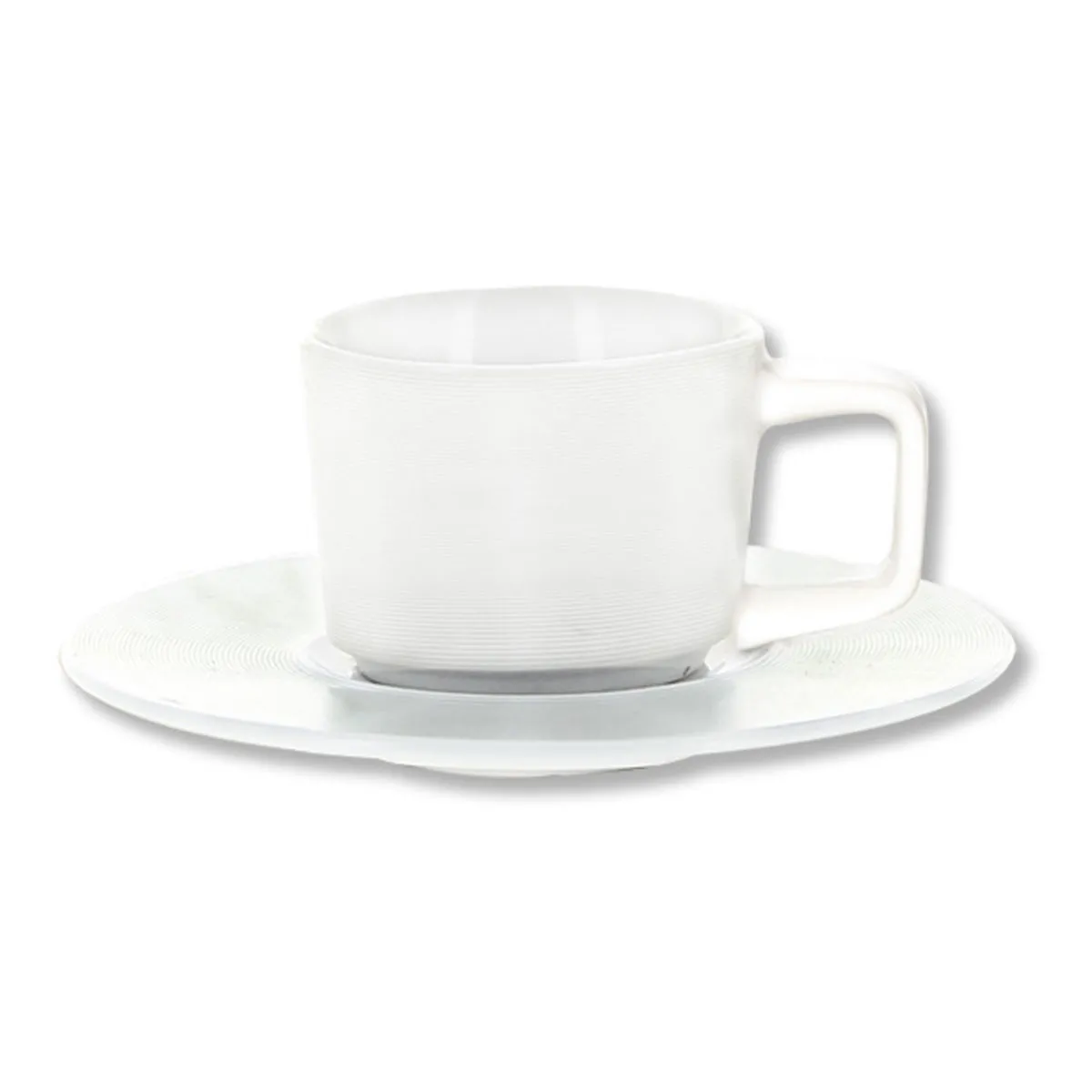 bruno evrard Tasse à Café et soucoupe en Porcelaine - Design Chic et en Relief