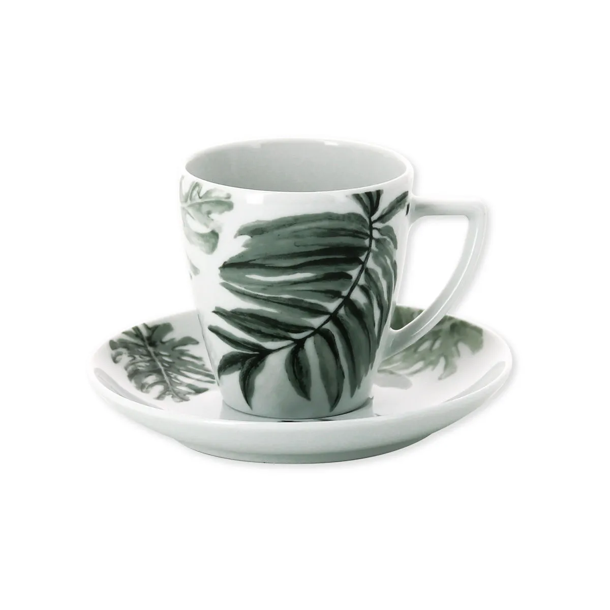 bruno evrard Tasse à café porcelaine 16cl - décor exotique - BELEM