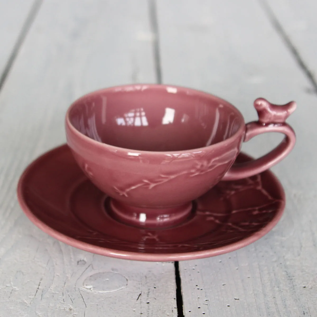 Bruno Evrard Tasse à Café Rose En Faïence 20cl - Vaisselle Charme