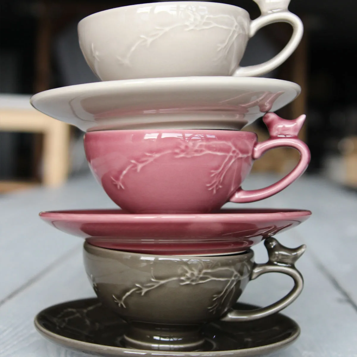 Bruno Evrard Tasse à Café Rose En Faïence 20cl - Vaisselle Charme