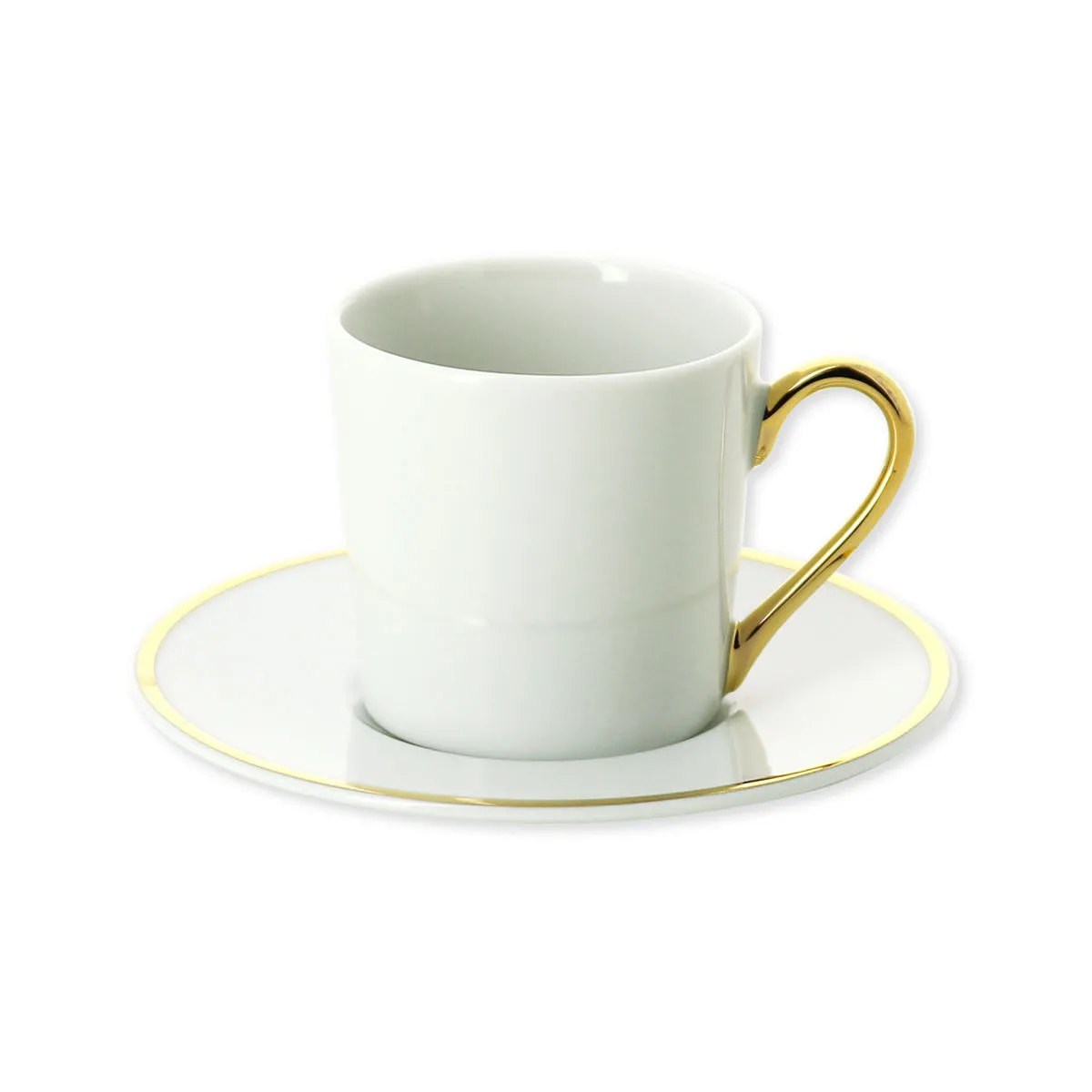 bruno evrard Tasse café en porcelaine blanche filet or 12cl - RITZO