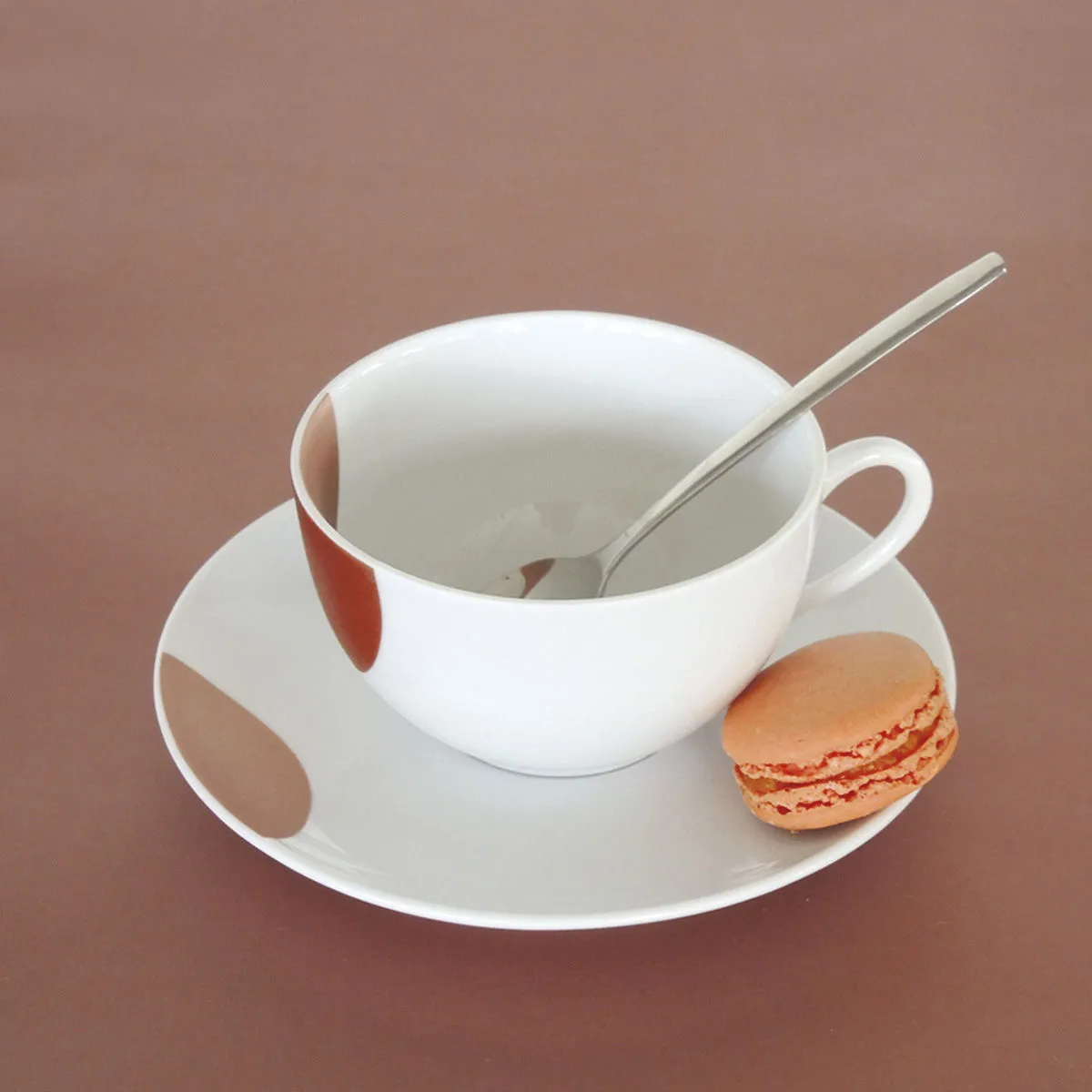 Bruno Evrard Tasse Et Sous-tasse à Thé En Porcelaine Couleur Cuivre