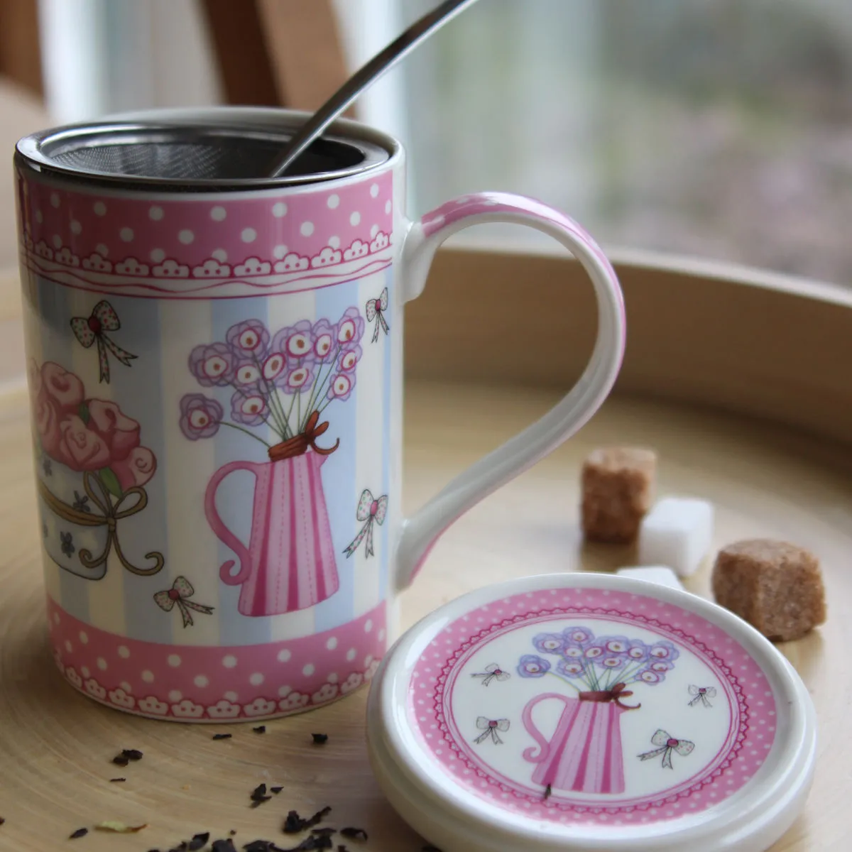 Bruno Evrard Tisanière En Porcelaine 30cl Avec Filtre Inox POPPY