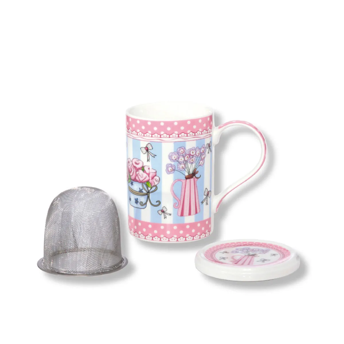 bruno evrard Tisanière en porcelaine 30cl avec filtre inox POPPY