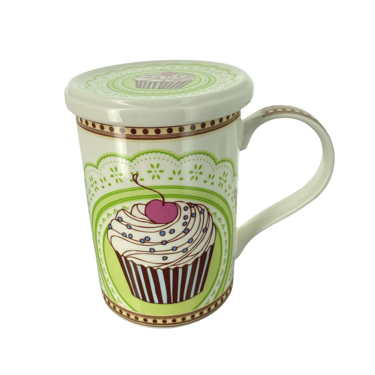 bruno evrard Tisanière en porcelaine verte 30cl CHOUKY