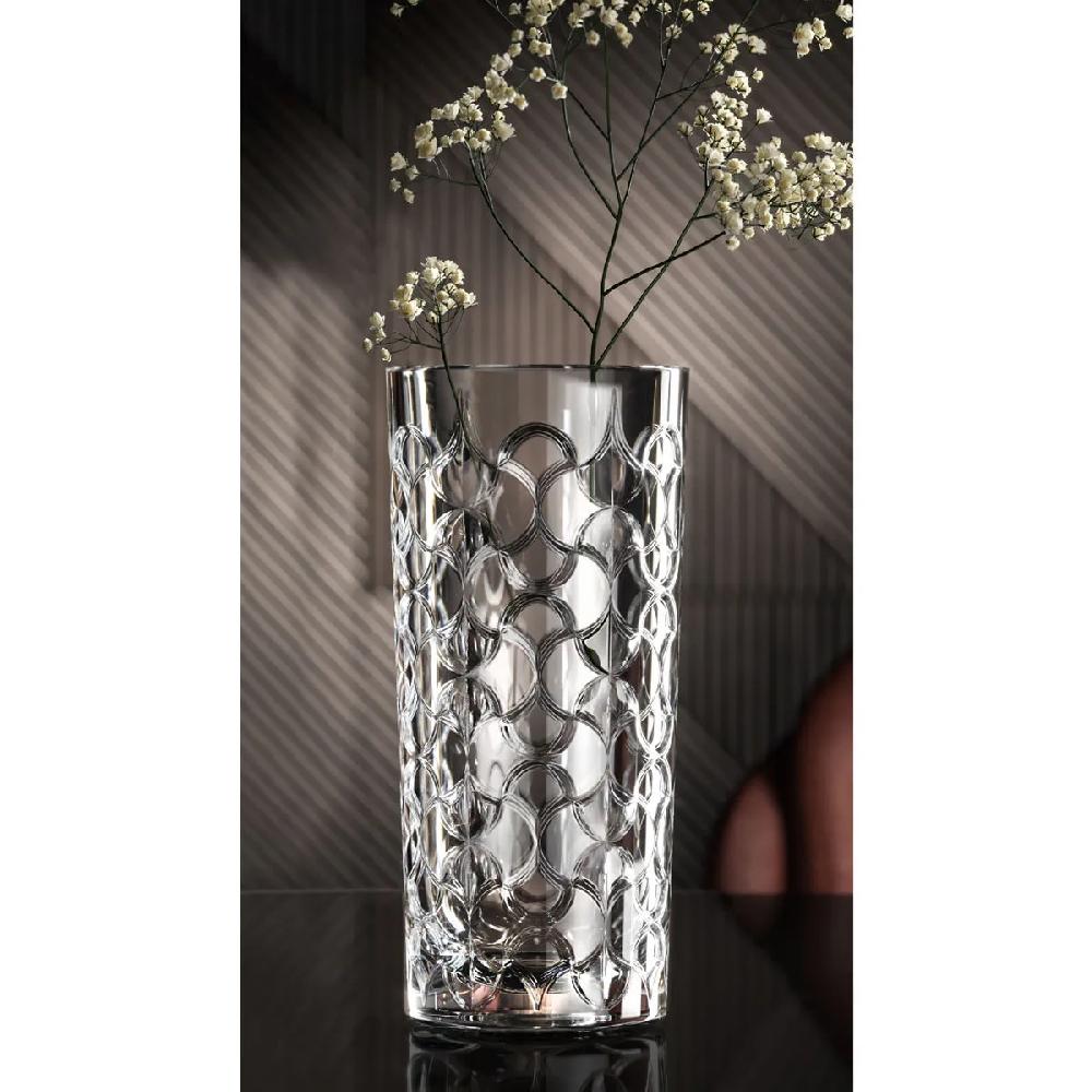 Bruno Evrard Vase En Verre ARABESQUE D'une Hauteur De 28cm