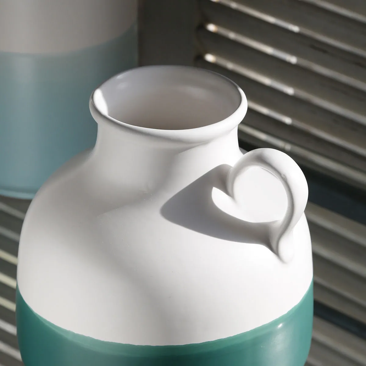 Bruno Evrard Vase Vert En Céramique Et Faïence Colorée - Objet Deco