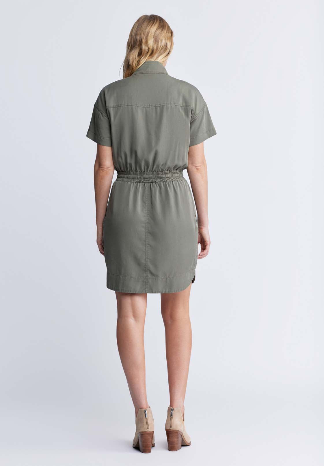 Buffalo David Bitton Aisha Women's Short Sleeve Shirtdress Khaki