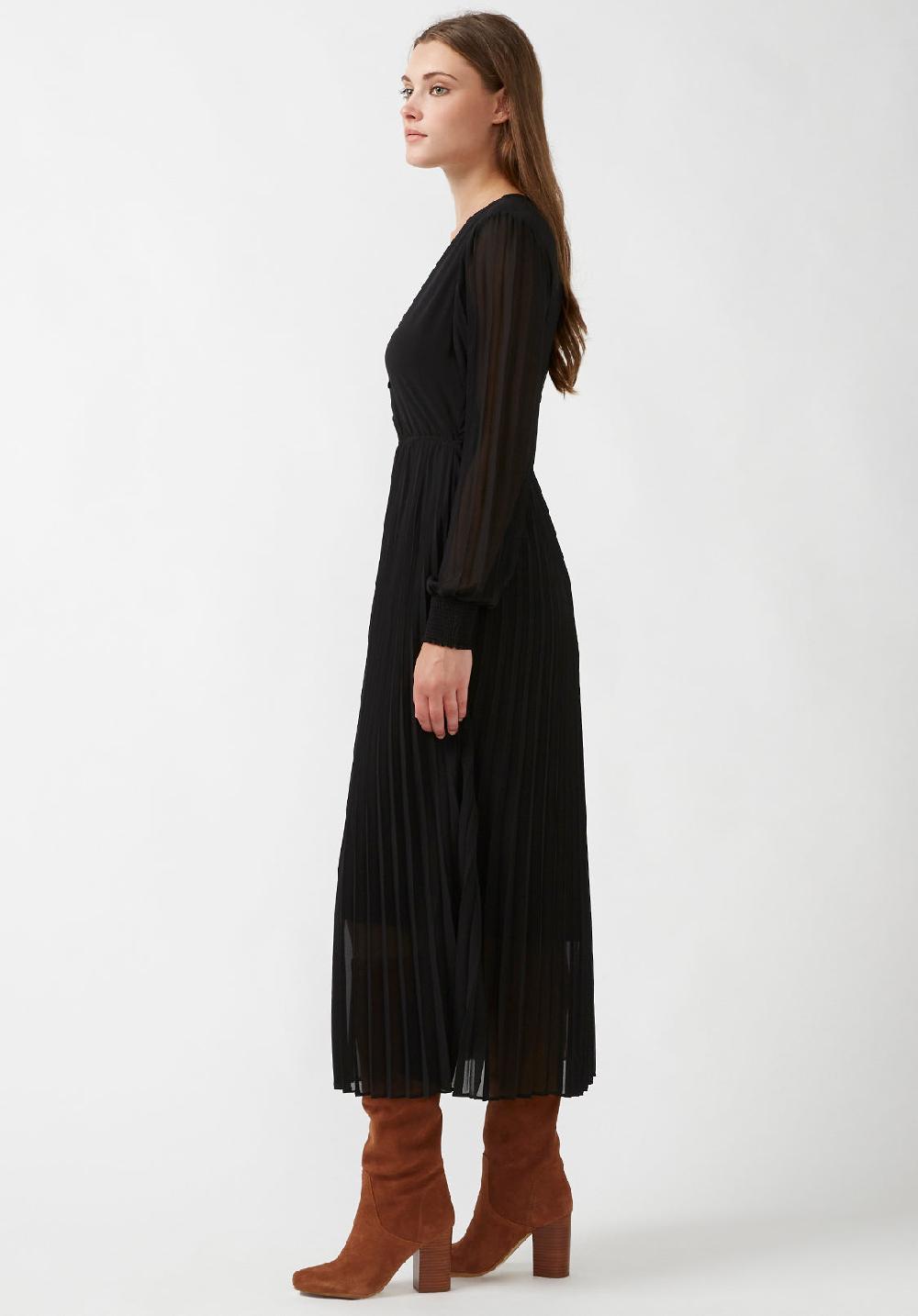 Buffalo David Bitton Amalfi Women's Long Sleeve V-neck Dress In Black