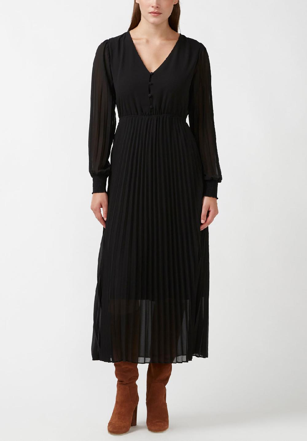 buffalo david bitton Amalfi Women's Long Sleeve V-neck Dress in Black