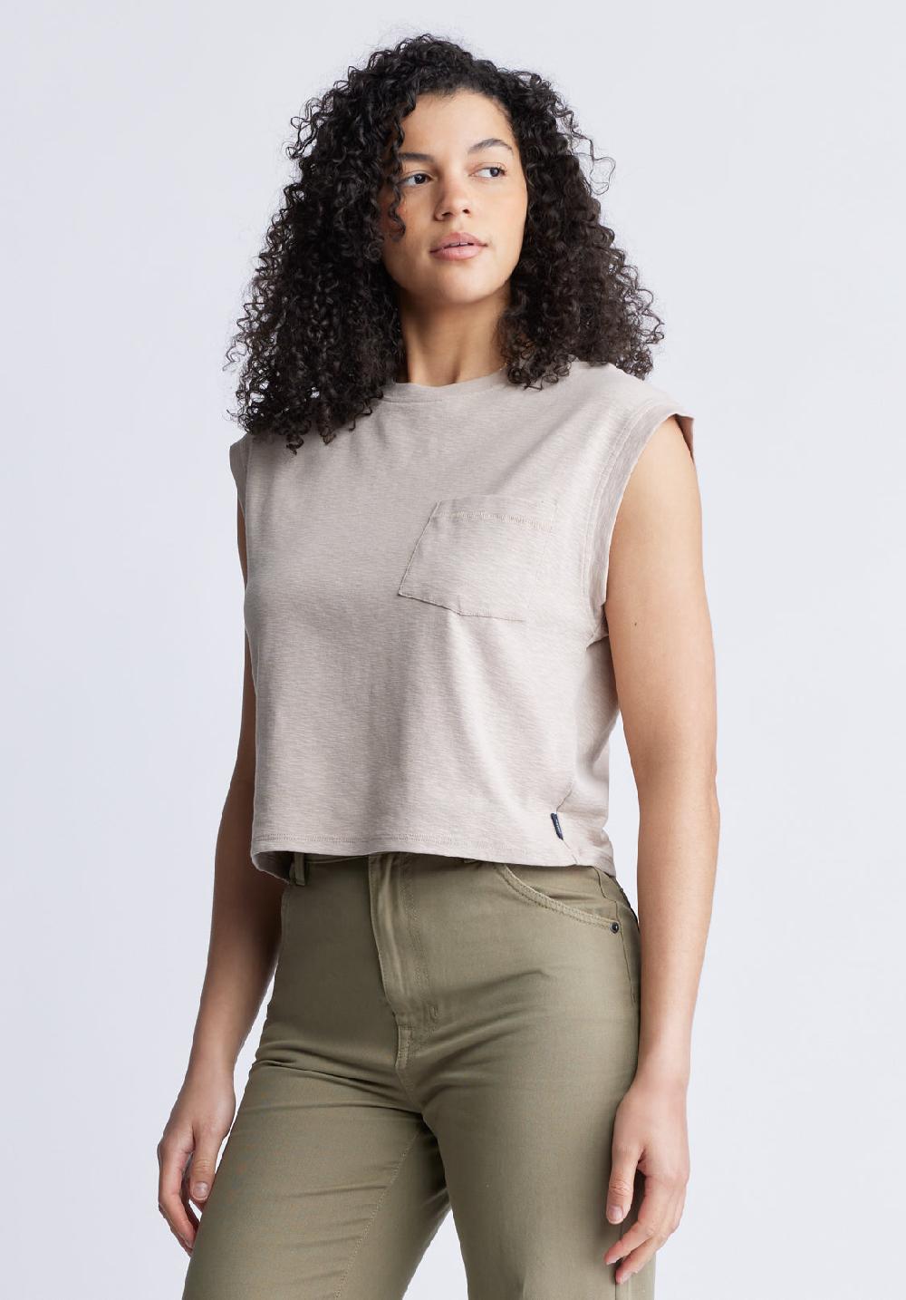 Buffalo David Bitton Amandine Women's Cap Sleeve Crop Top Tan