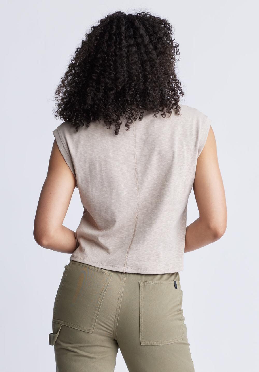 Buffalo David Bitton Amandine Women's Cap Sleeve Crop Top Tan