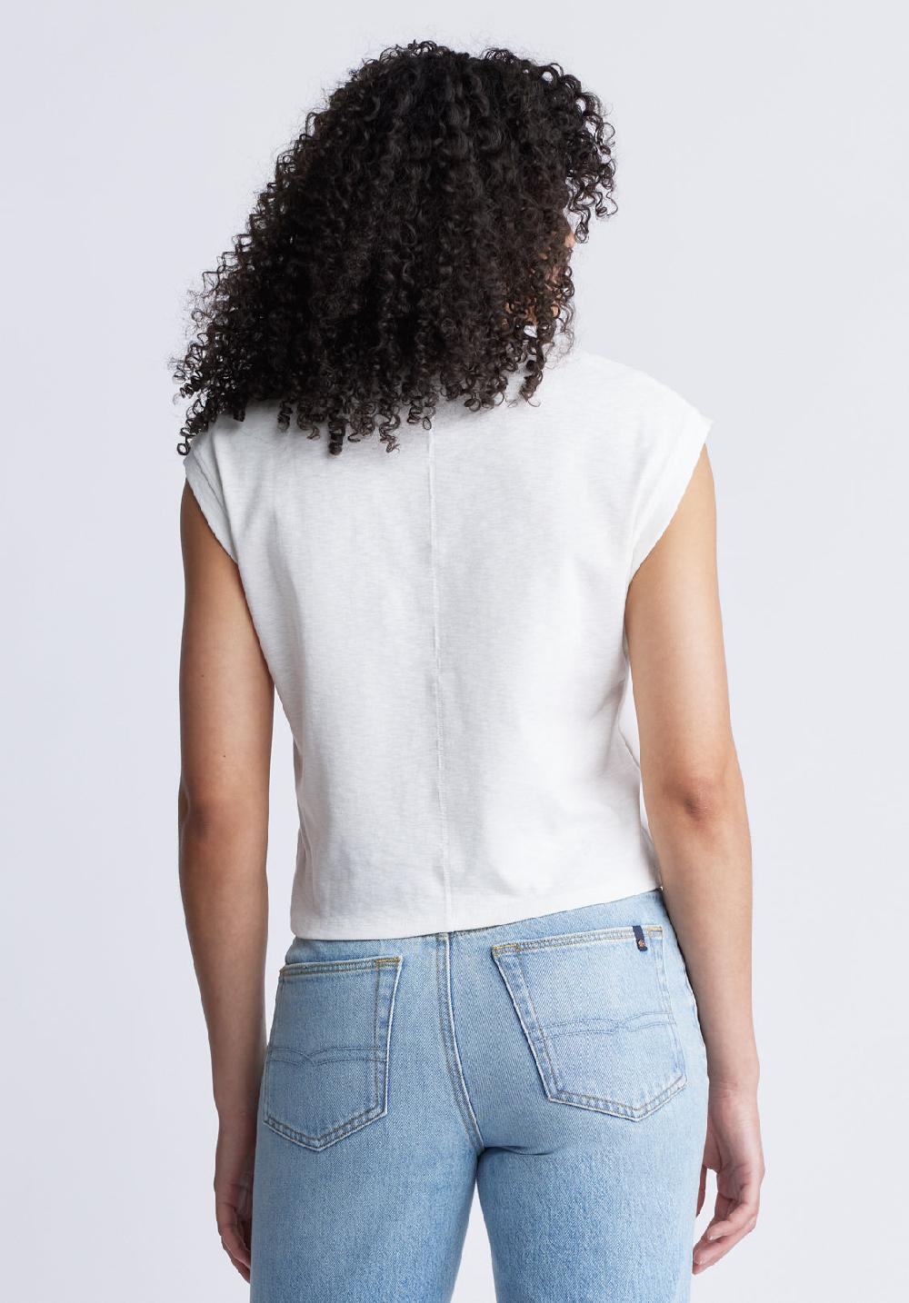 Buffalo David Bitton Amandine Women's Cap Sleeve Crop Top White